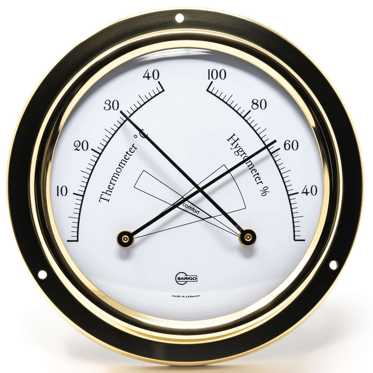 3450-206 BARIGO SKY Comfortmeter aus poliertem Messing BARIGO TEMPO 983MS Comfortmeter in polished brass