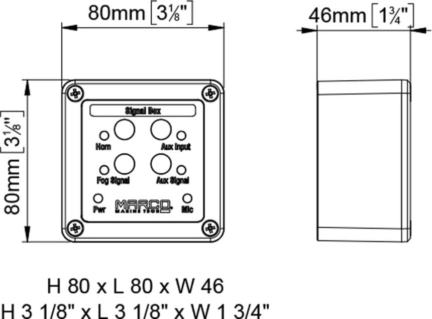 3427*07 Bedienteil SB-UV für Schallsignalanlagen MARCO EW2/EW3 MARCO Bedienteil SB-UV für Schallsignalanlagen EW2/EW3