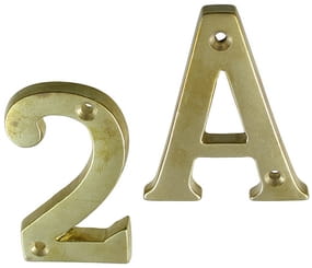 4597*07 Buchstaben aus Messing Buchstaben & Zahlen, H 75 mm, Messing