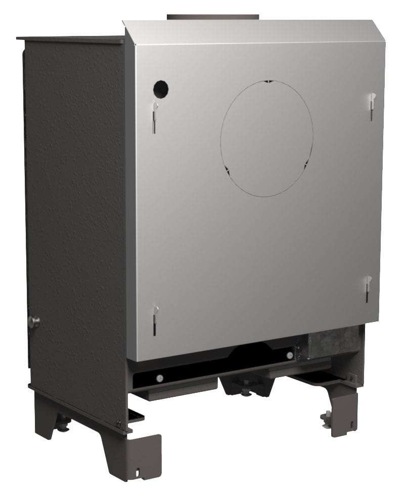 ARADA Feststoffofen ECOBURN 5 mit optionalem Hitzeschutz Hinten (siehe Zubehör)