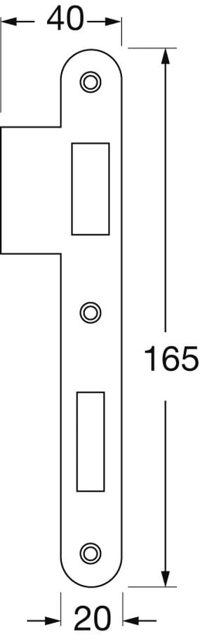 4180*05 Schließblech für Yacht-Einsteckschloss