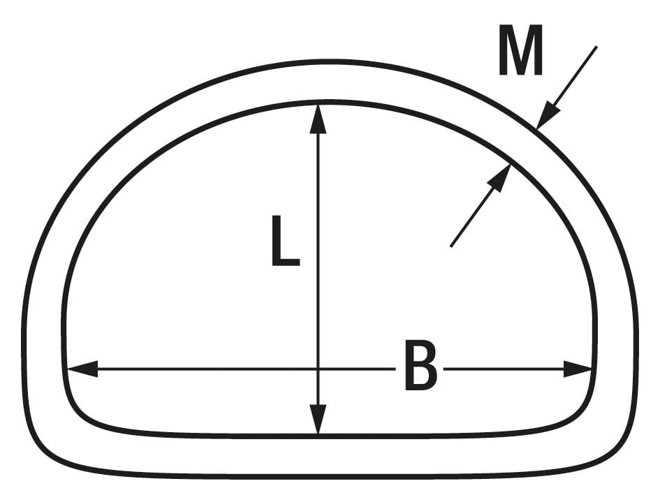 1543*01 D-Ring aus Edelstahl