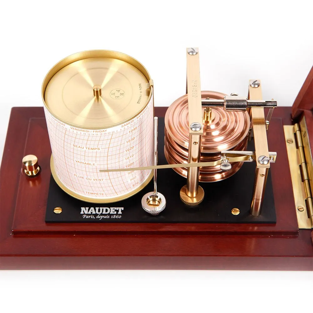 4409-043 NAUDET DOURDE Barograph mit vier Druckdosen + Quarz-Uhrwerk