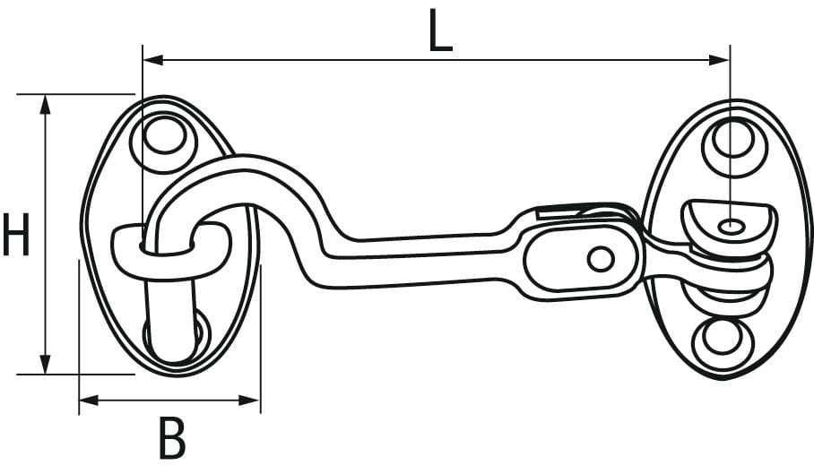4742*01 Gelenkhaken leicht aus Messing