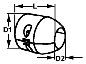 2783*01 Aluminium-Wellenanode kugelförmig
