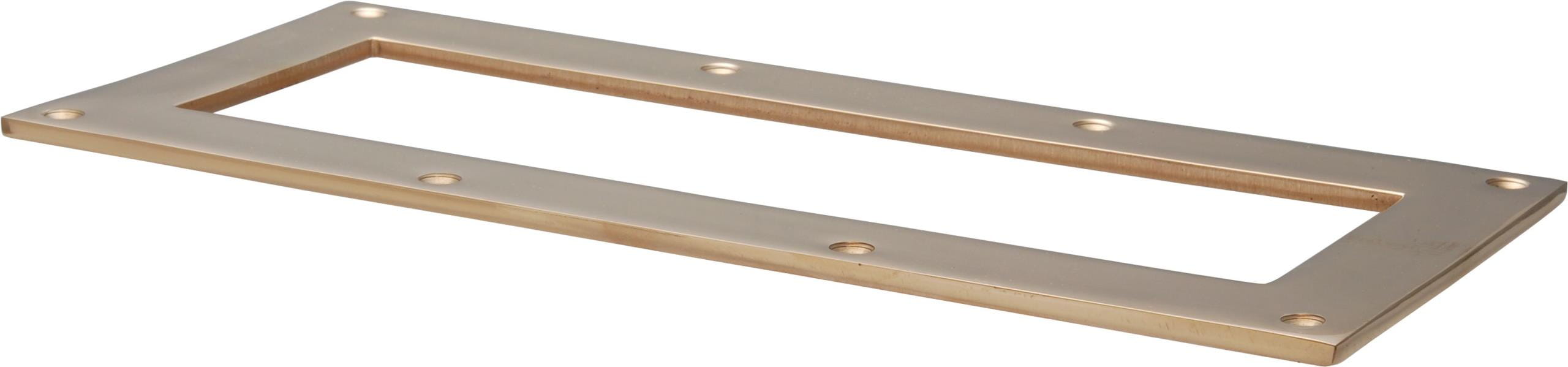 1823-122 Rahmen für Decksprisma DAVY 2411 Bronze poliert Decksprisma rechteckig 225 mm und Falzrahmen DAVEY