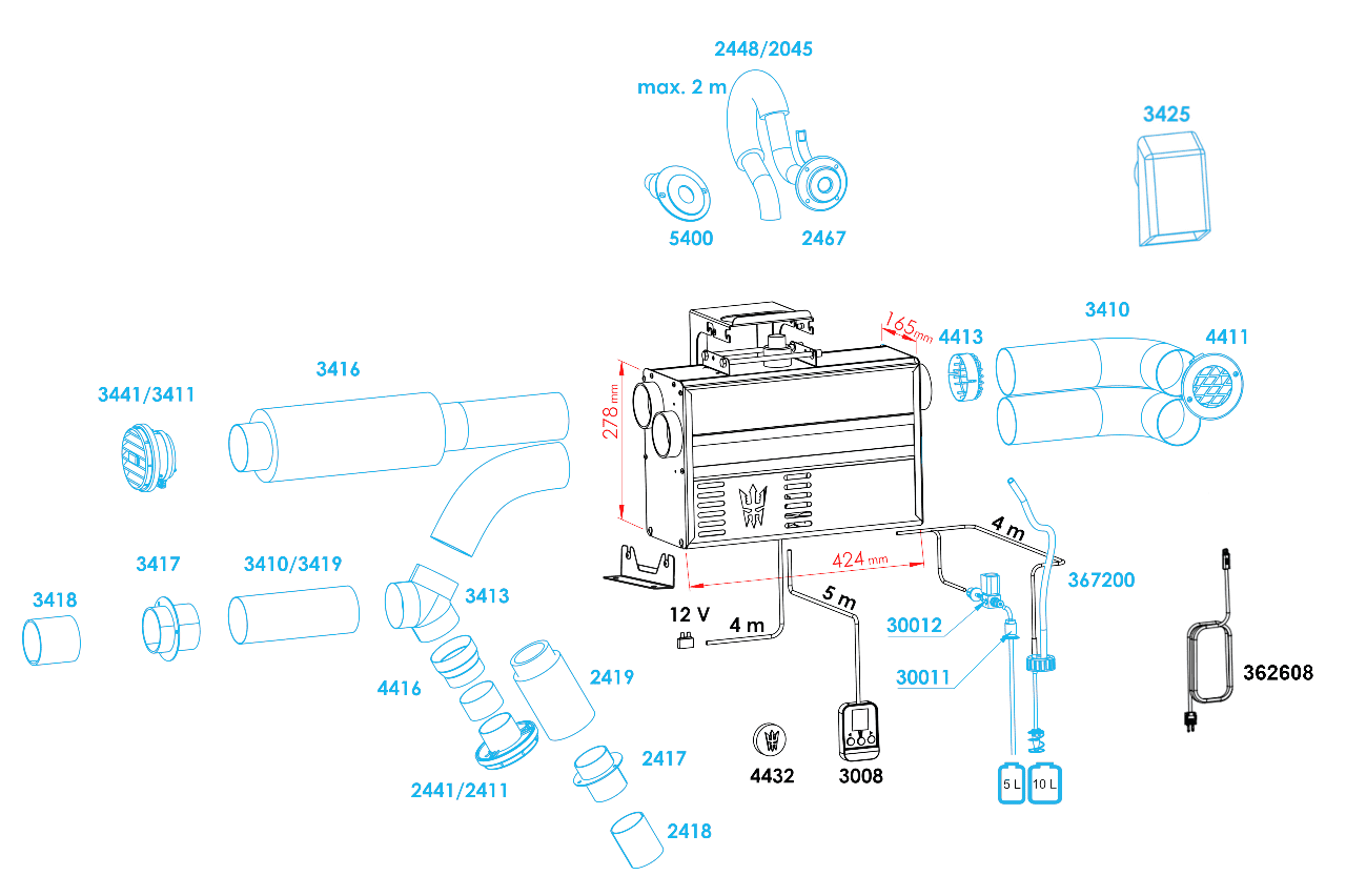 4723-042  WALLAS SPARTAN TWIN - Zubehör