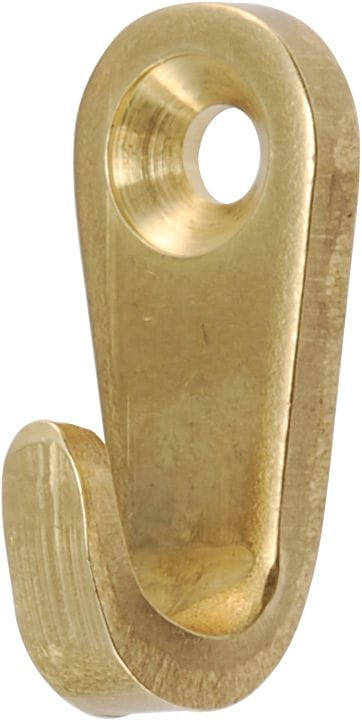 4800-001 kleiner Fenderhaken Messing poliert