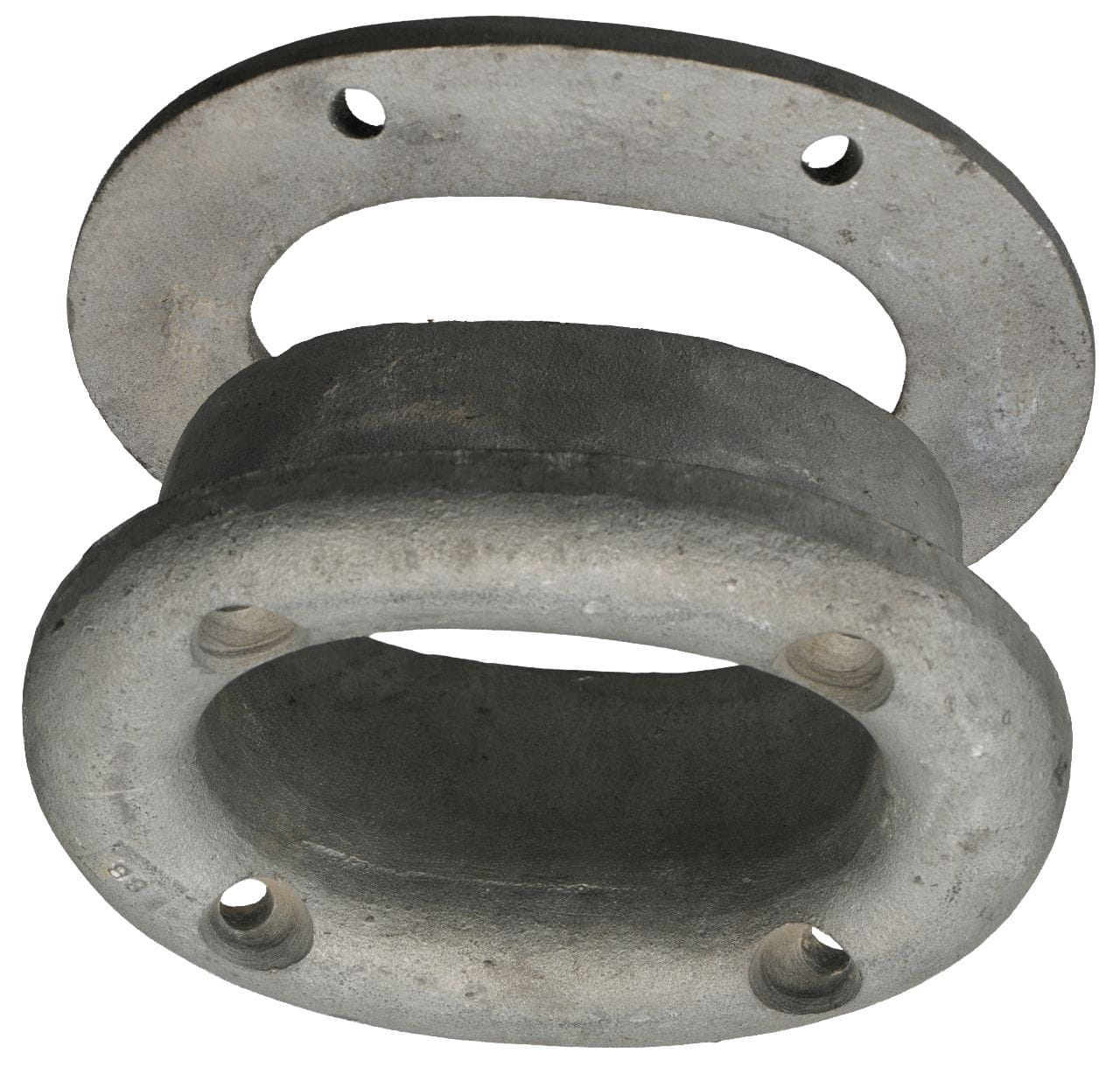 1130-124 Vz-Seitenklüse oval 124x72mm m.Ring/feuerverzinkt