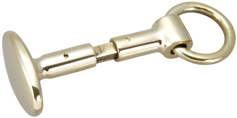 4072-690 Knopf/Ring-Drücker für Schiffsschloss, Messing poliert Knopf/Ring-Drücker für Schiffsschloss