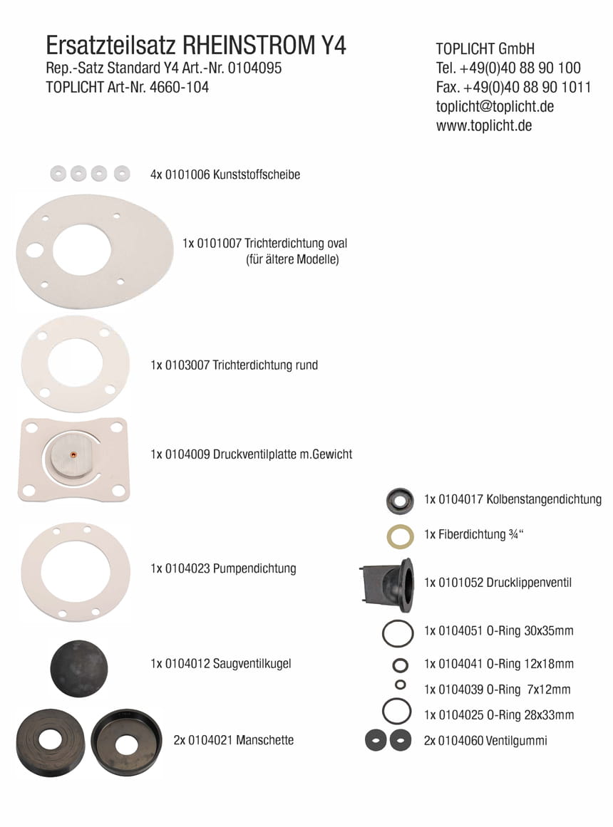 4660*03 Reparatursatz für die Y4-Toilette RHEINSTROM - Bild 1