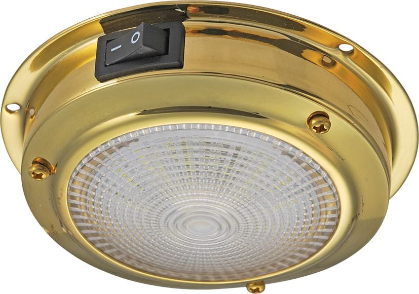 4529-411/-441 Innenleuchte 12V Messing mit Wippschalter 4529-411/-441 Innenleuchte 12V Messing mit Wippschalter