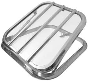 Decksluke trapezförmig mit Glasscheibe Decksluke trapezförmig mit Glasscheibe
