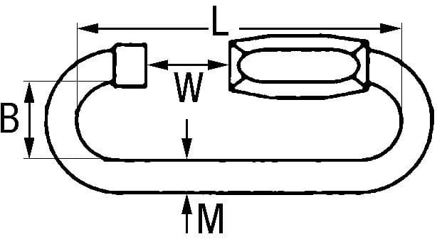 1569*01 DELTA-Schotschäkel Messing-Schotschäkel MAILLON RAPIDE