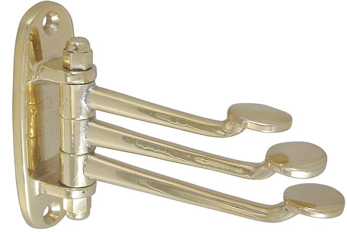Garderobenhaken Messing schwenkbar gerade Garderobenhaken Messing schwenkbar gerade