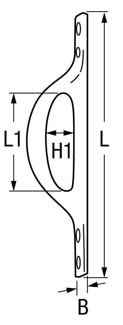 4700-000 Niedergang-Handgriff Messing gerade Niedergang-Handgriff Messing