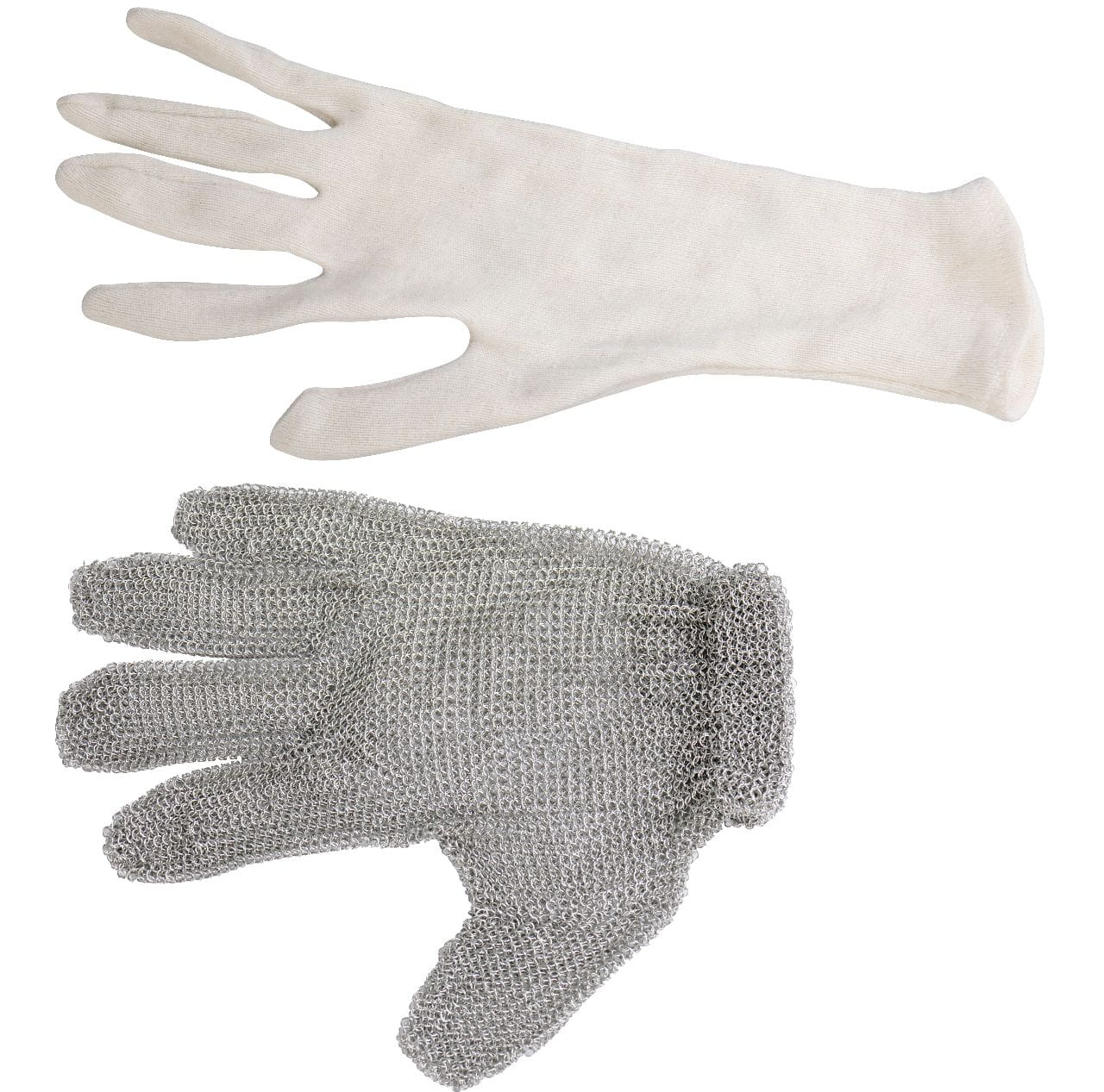 5900-252 Muschelhandschuh und Unterzieh-Handschuh aus Baumwolle Muschelhandschuh