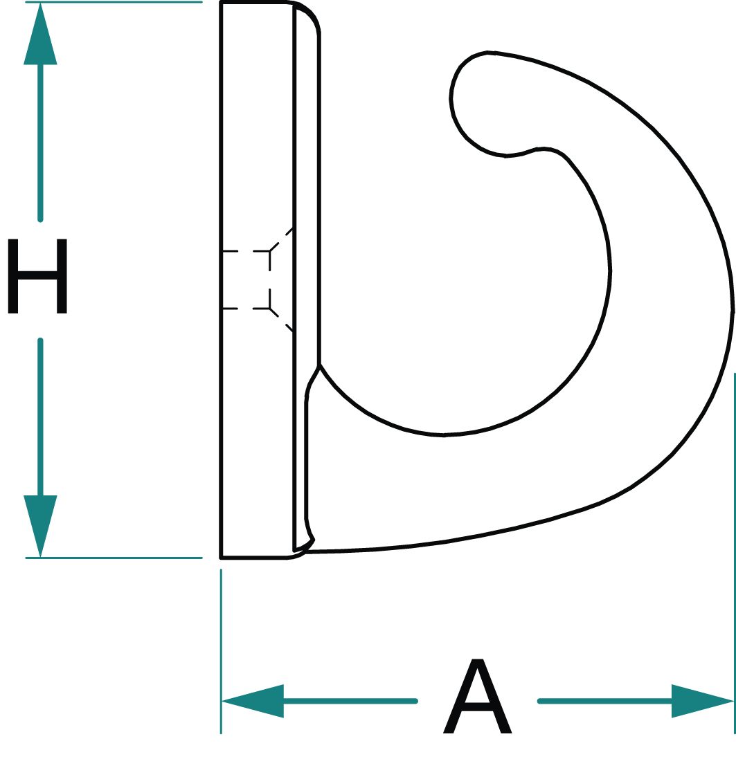 4891*02 Wandhaken mit runder Grundplatte - Bild 2