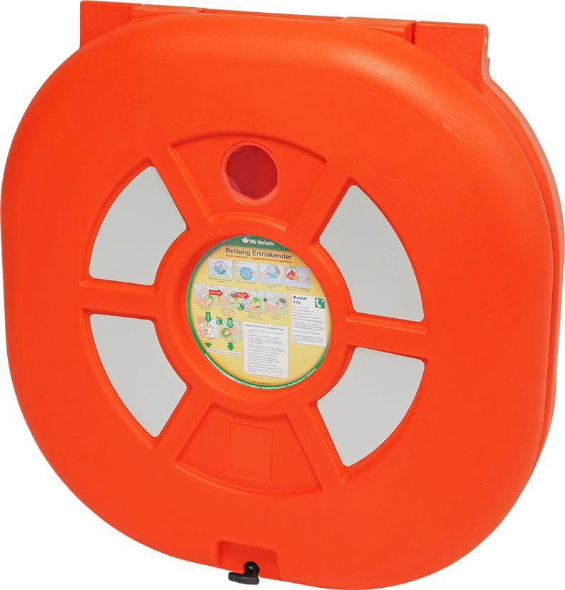 3204-010 Orangefarbenes PE-Wandgehäuse für Rettungsring Orange PE wall housing for lifebuoy