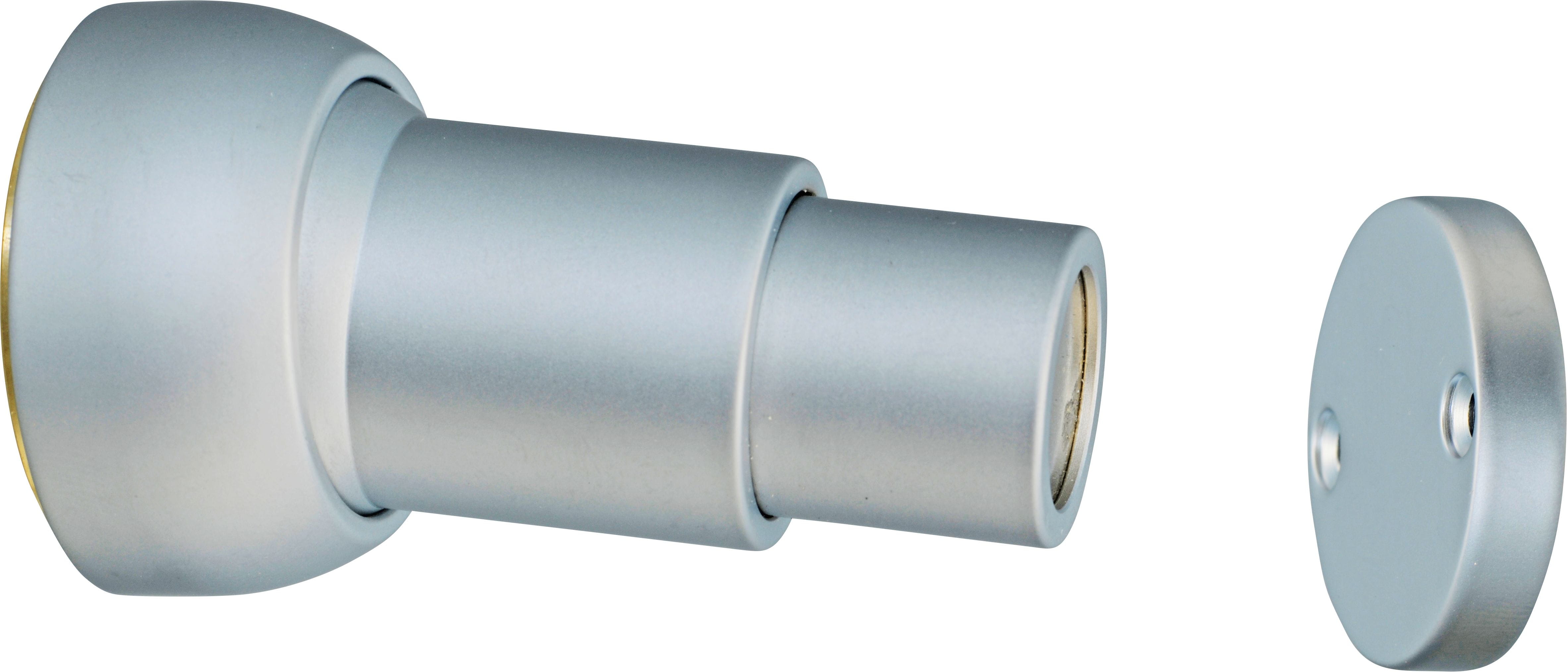 4068-502 FORESTI Magnet-Türhalter, lang, Messing matt verchromt FORESTI Magnet-Türhalter, lang