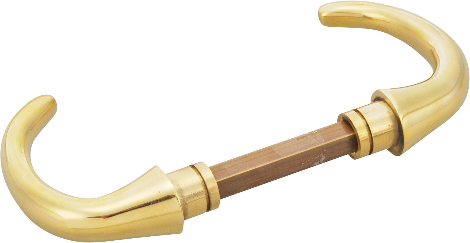4062-060 Säbeldrücker für zierliche Yachtschlösser, Messing poliert für Einsteckschloss