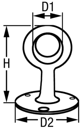 4462*01 Handlaufstützen für 25 mm Rohr