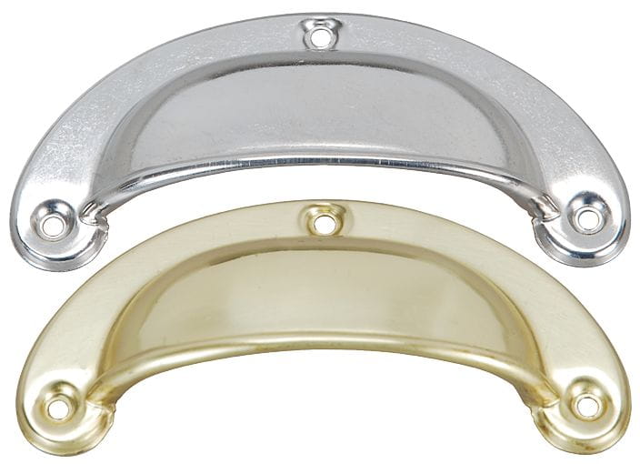 4747*02 Muschelgriff glatt aus Messing - Bild 1