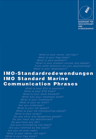 IMO-Standardredeanwendungen BSH 2113