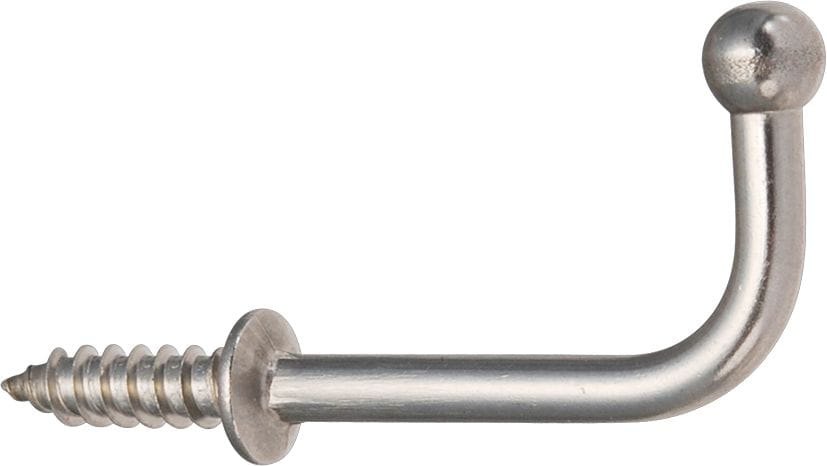 4824-030 Schraubhaken mit Beffe aus Edelstahl gerade