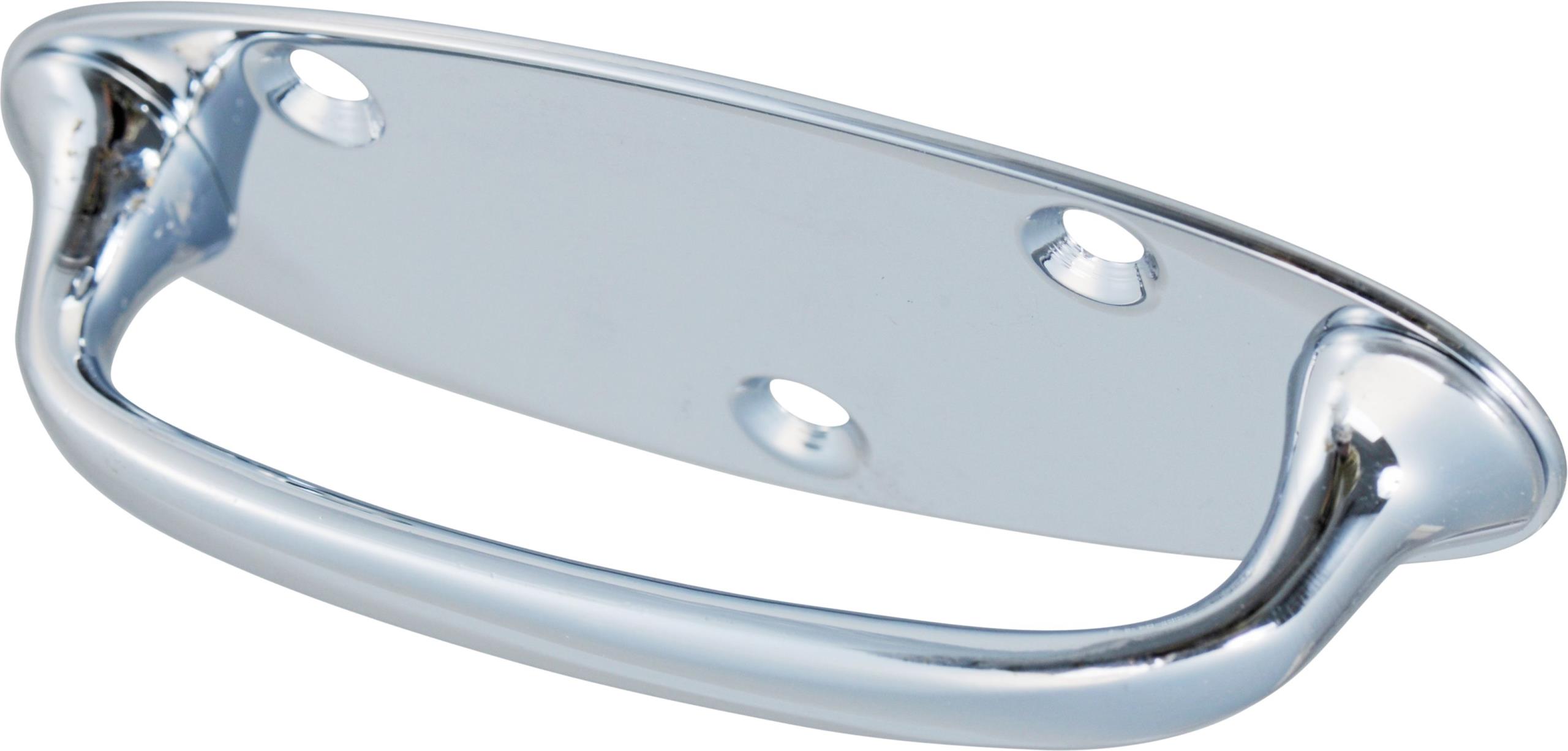 4704-501 Cr-Handgriff ovale Grundplatte L=85mm verchromt