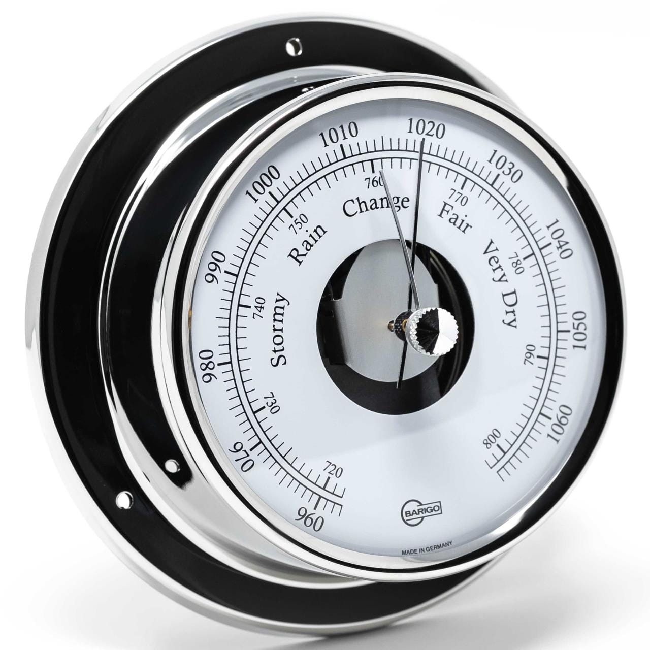 3450-320 BARIGO TEMPO 183RFPO Barometer aus poliertem Edelstahl BARIGO TEMPO 183RFPO Barometer in polished stainless steel