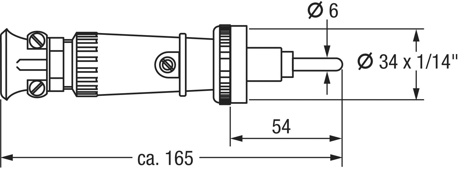 4224*09 Stecker konzentrisch HNA Kunststoff Stecker konzentrisch HNA Kunststoff