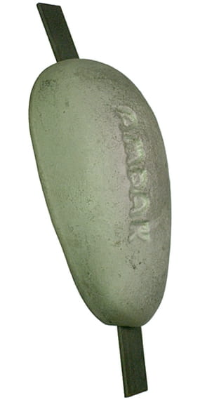 Magnesium-Anode oval mit Stahl-Stegen Magnesium-Anode oval mit Stahl-Stegen