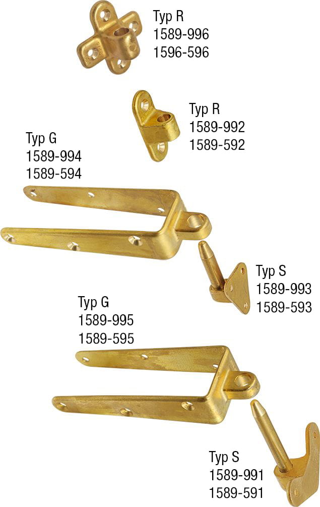 Rudder Hangers Brass or Chromed Brass Rudder Hangers Brass or Chromed Brass