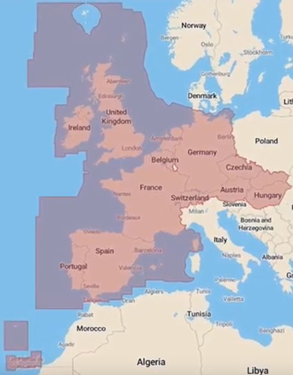 3840-210 Abdeckung Kartensatz Westdeuropa