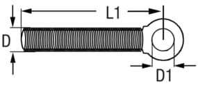 2362*01 Augenschraube Edelstahl langes Gewinde
