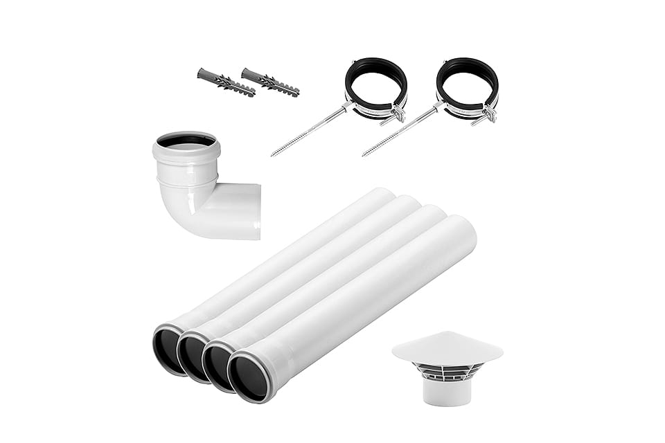 4603-306 TROBOLO Abluftleitungsset für Kompost-Trenntoilette TROBOLO accessories for compost separating toilet