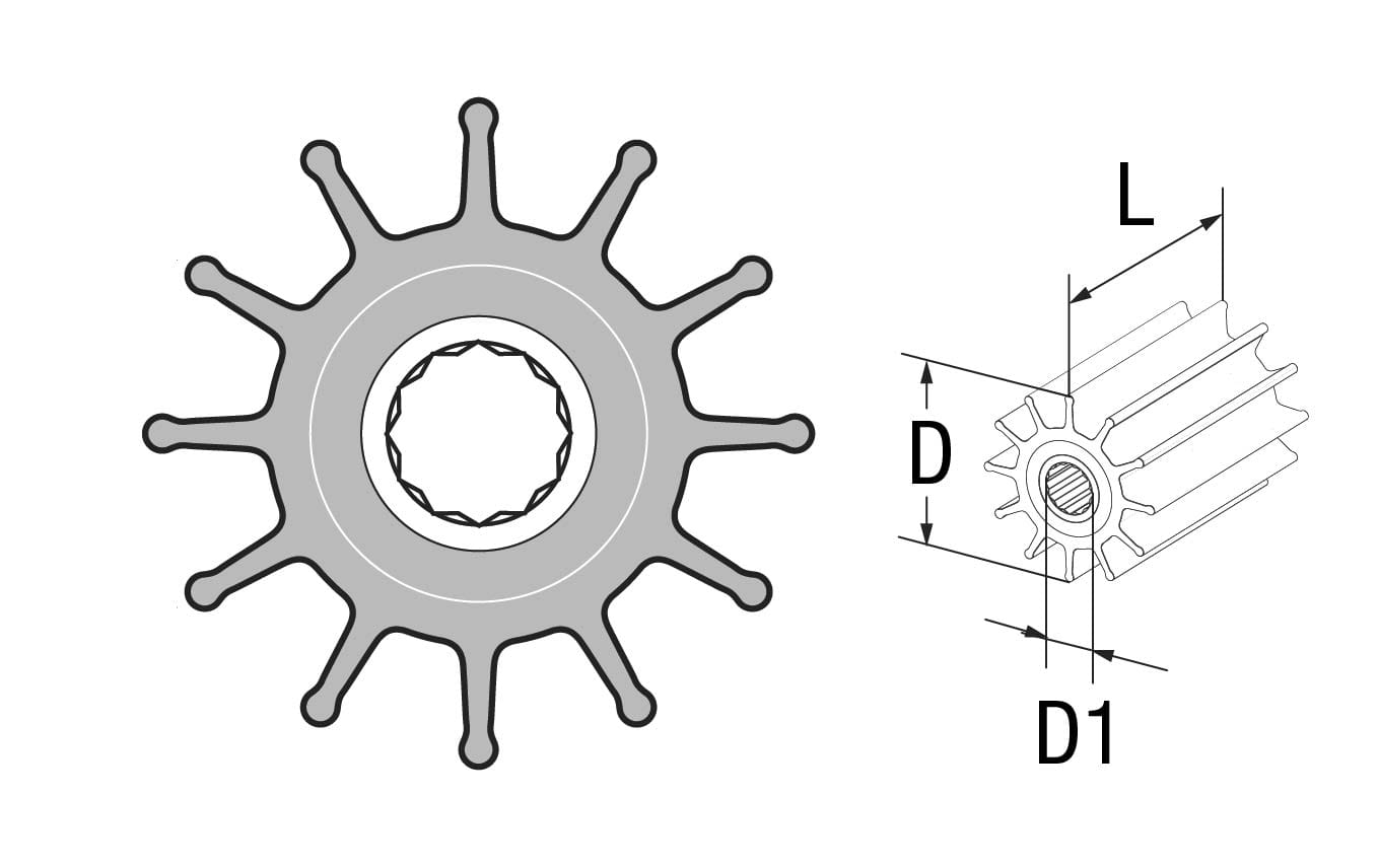 Original-Impeller 09-820B für JOHNSON(F95)-Pumpe