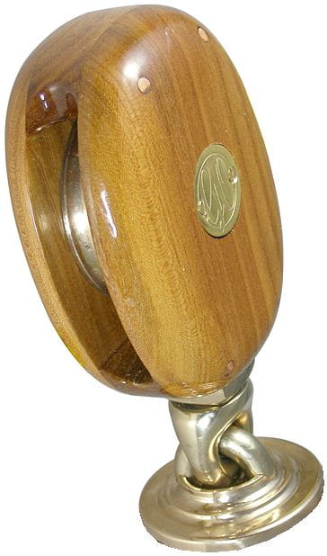 Decksblock für Tau Ulme / Bronzebeschlag Decksblock für Tau Ulme / Bronzebeschlag