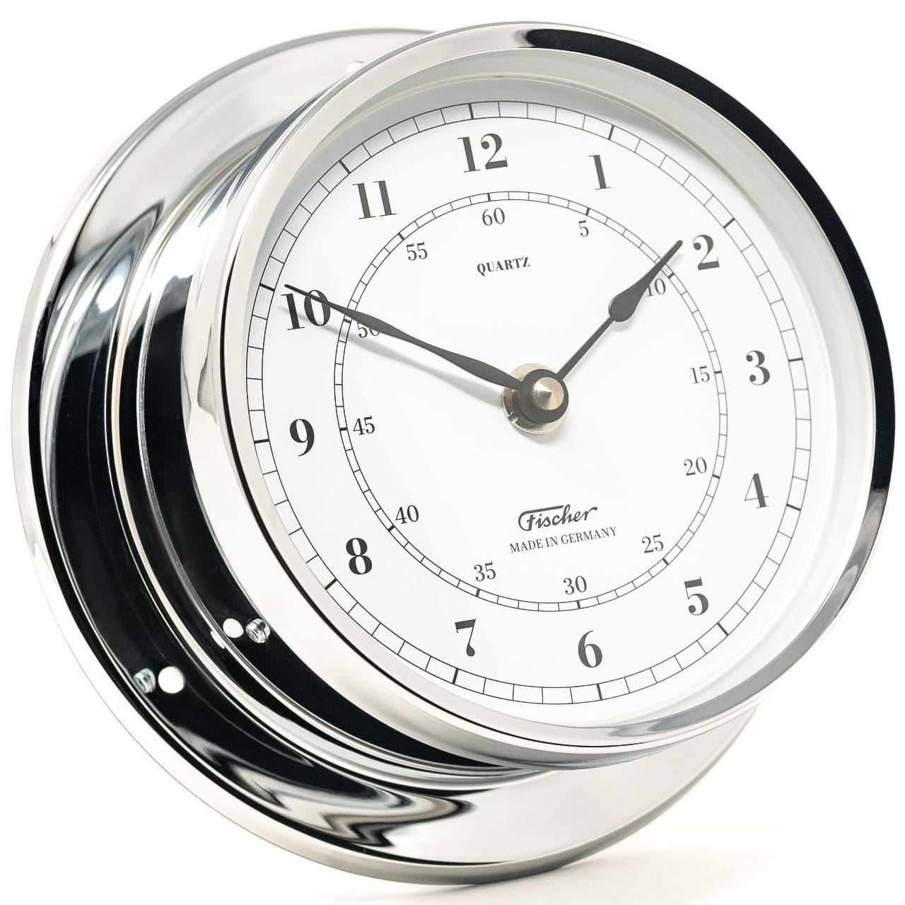 3451-301 FISCHER 1610U-47 Quarzuhr arabisch aus verchromtem Messing