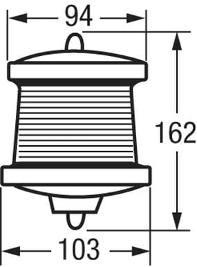 3235*02 Vollkreislaternen PB 400 Edelstahl aufheißbar