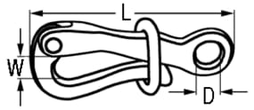 1570*02 Pelikanhaken Edelstahl mit Ring