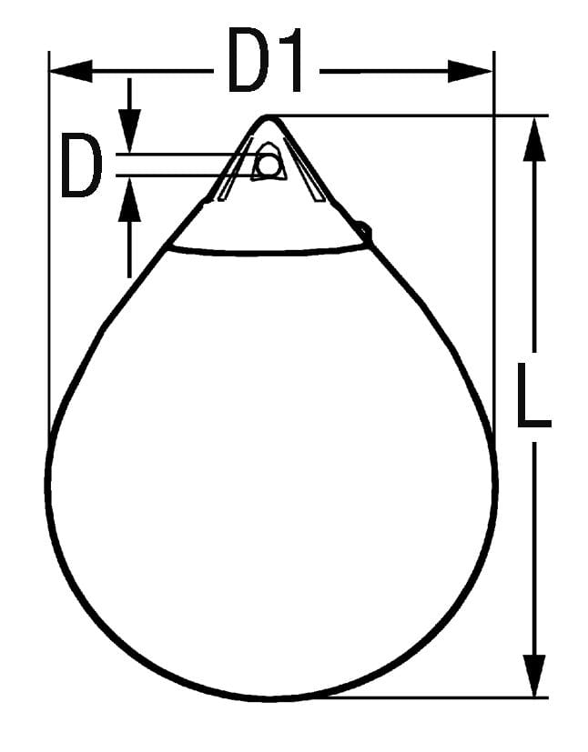 Zeichnung POLYFORM Kugelfender Serie A schwarz POLYFORM Kugelfender Serie A schwarz