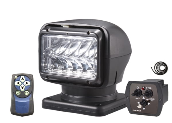 3307-002 LED-Suchscheinwerfer 220S schwarz 12V/24V mit Fernbedienung LED-Suchscheinwerfer 220S für 12V/24V mit Fernbedienung