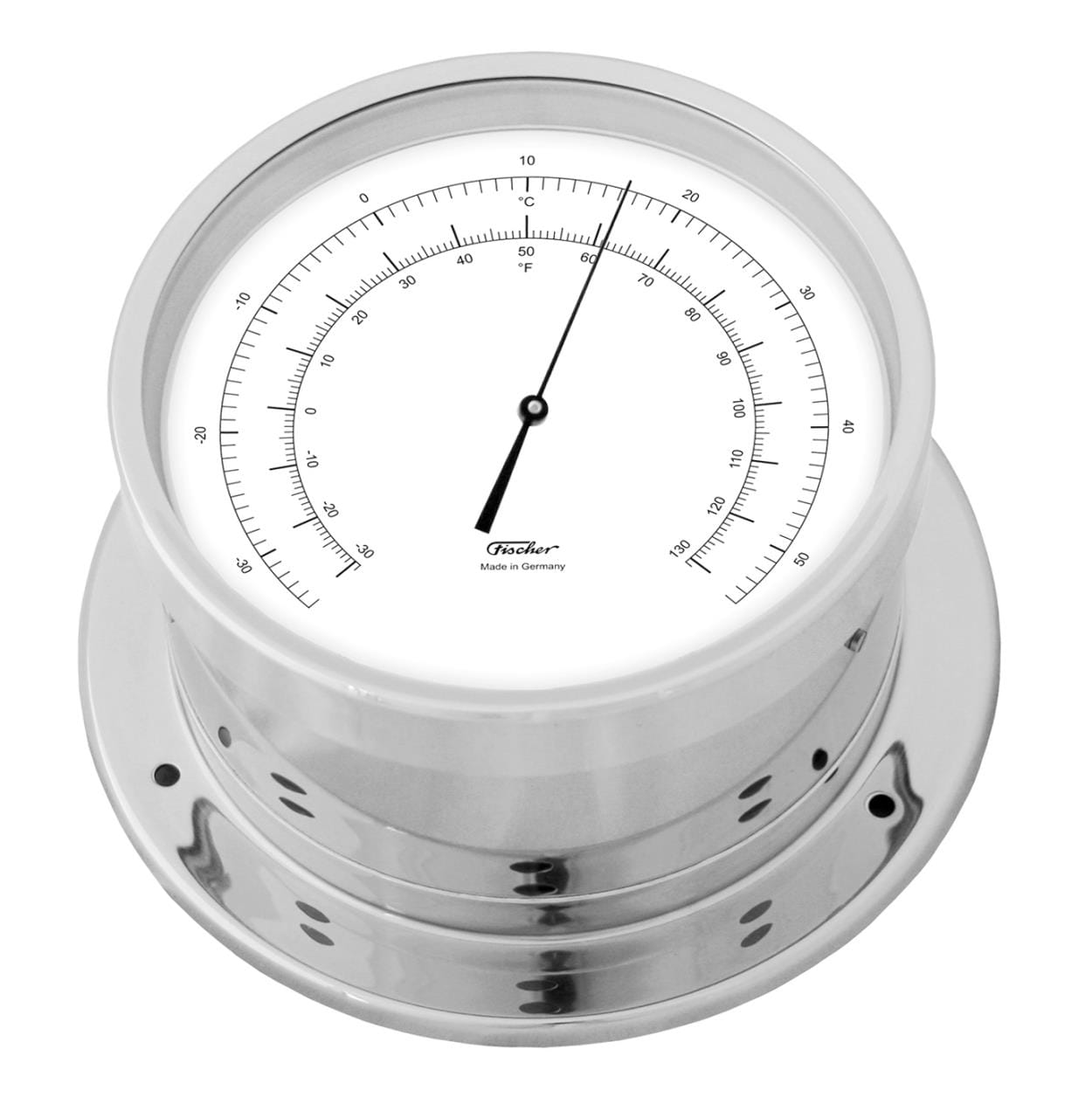 3451-504 FISCHER 103CRT Thermometer Messing verchromt