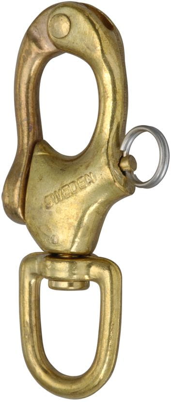 Patent-Schotenschäkel Messing mit Wirbel Patent-Schotenschäkel Messing mit Wirbel