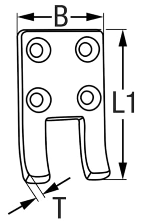 1857*05 Druckgabel Stahl für Korbmutterverschluss Druckgabel Stahl für Korbmutterverschluss
