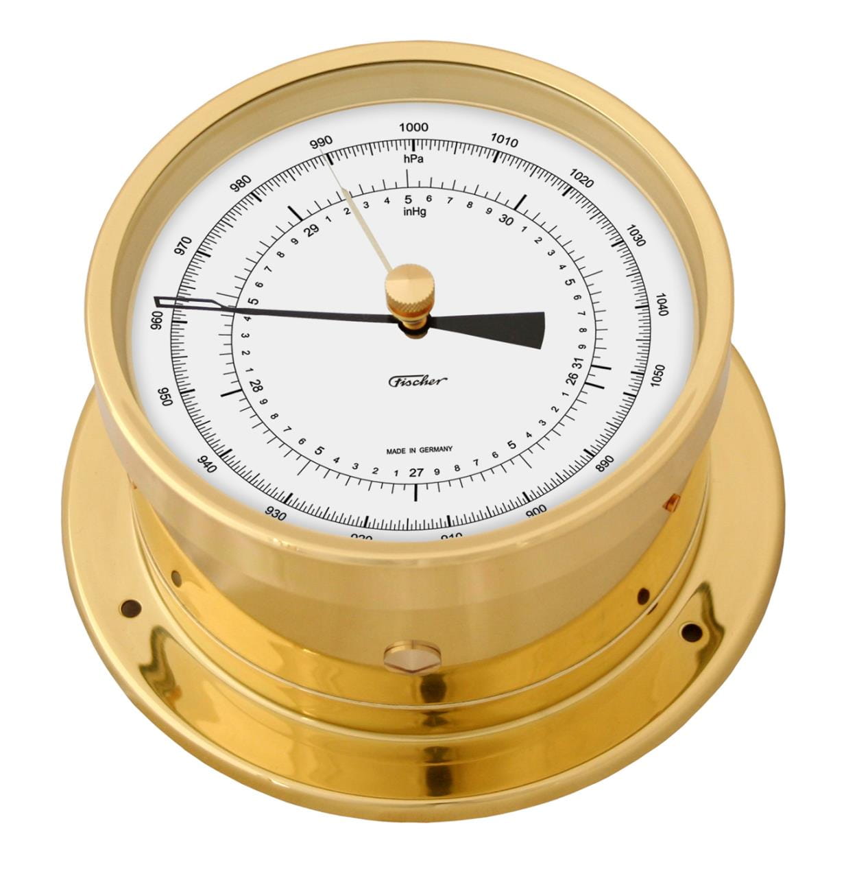3451-100 FISCHER 103 Präzisions-Aneroidbarometer aus poliertem Messing