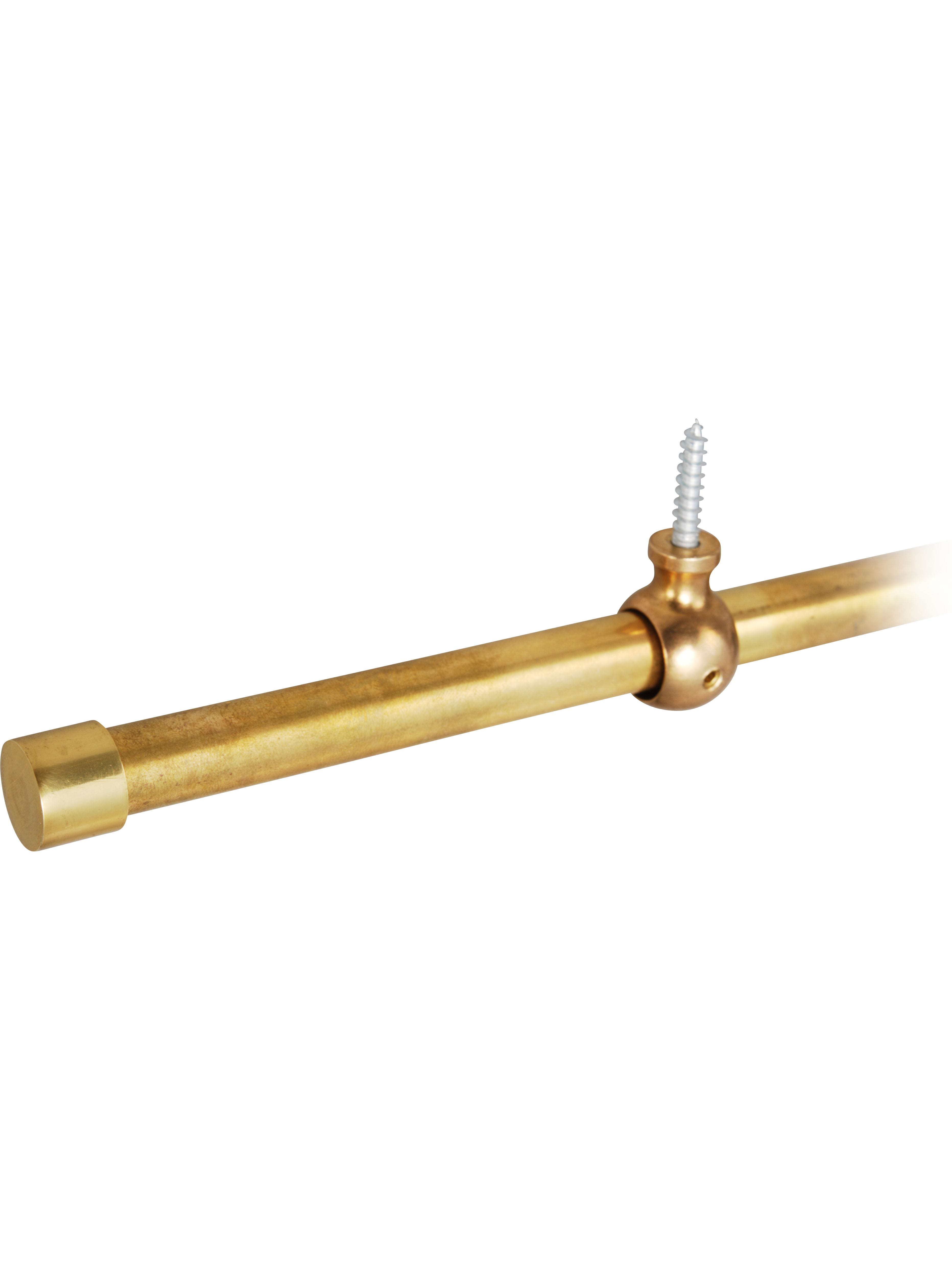 Curtain tube stanchion/end piece brass Curtain tube stanchion/end piece brass