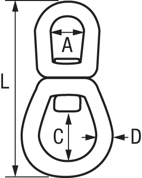 1756*02 Kettenwirbel feuerverzinkt Auge-Auge - Bild 2